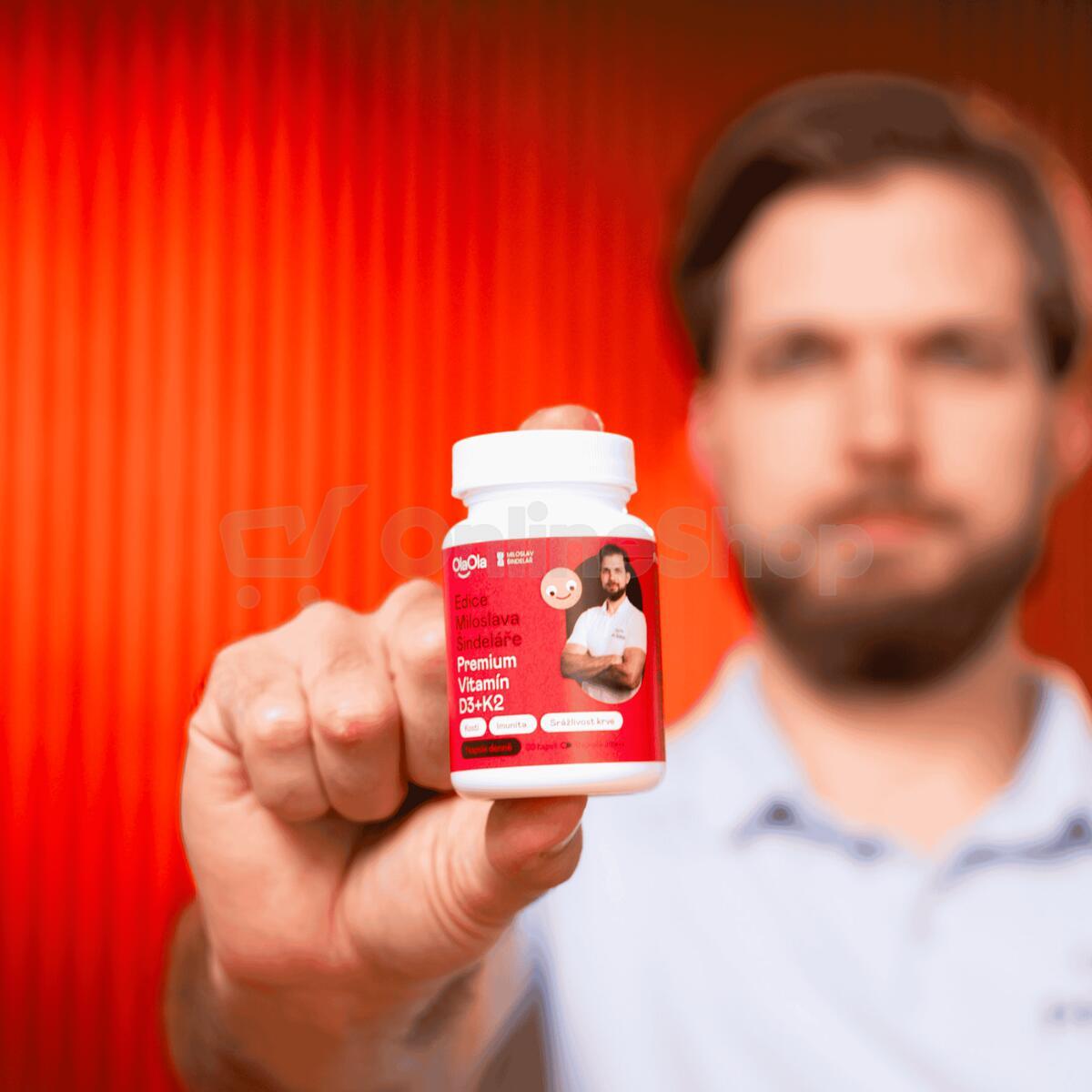 OlaOla Premium Vitamin D3+K2 - 60 kapslí