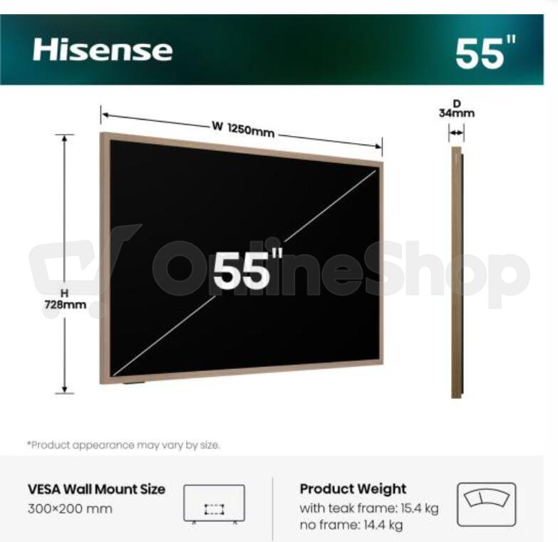 Canvas 4K TV Hisense 55S7S