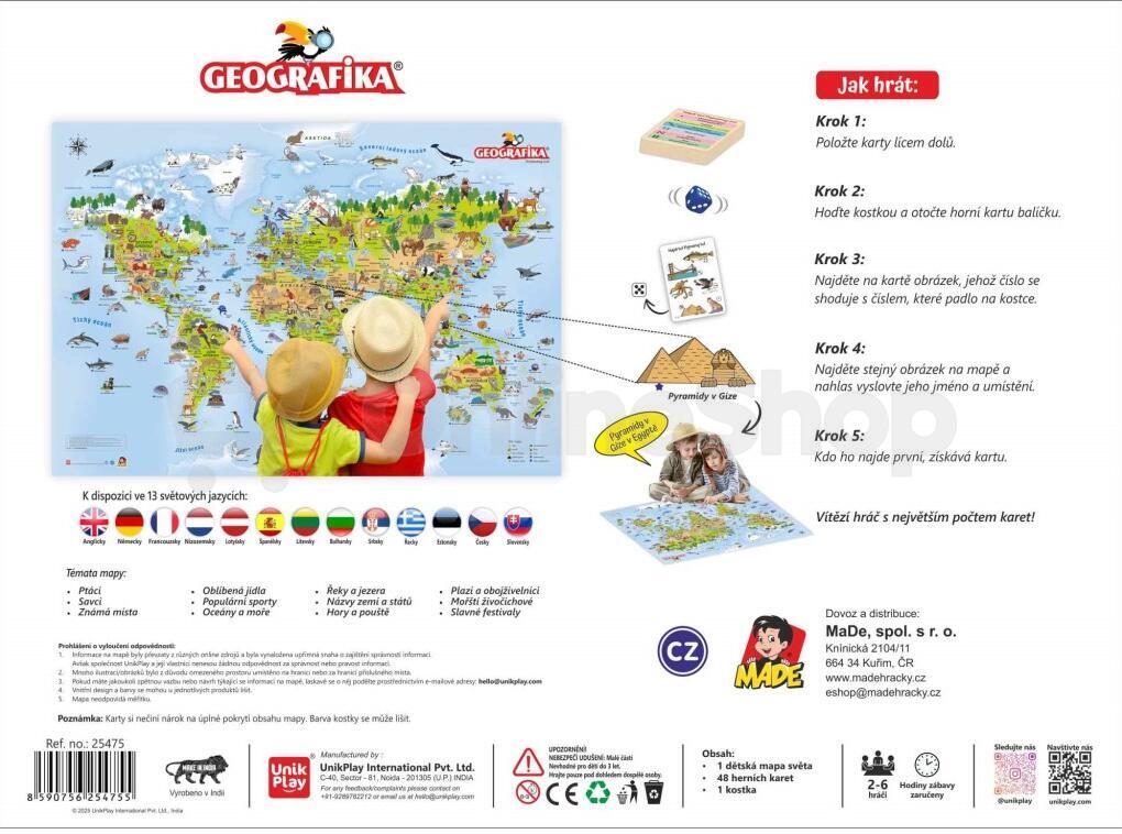 Vědomostní hra Geografika CZ Made 25475