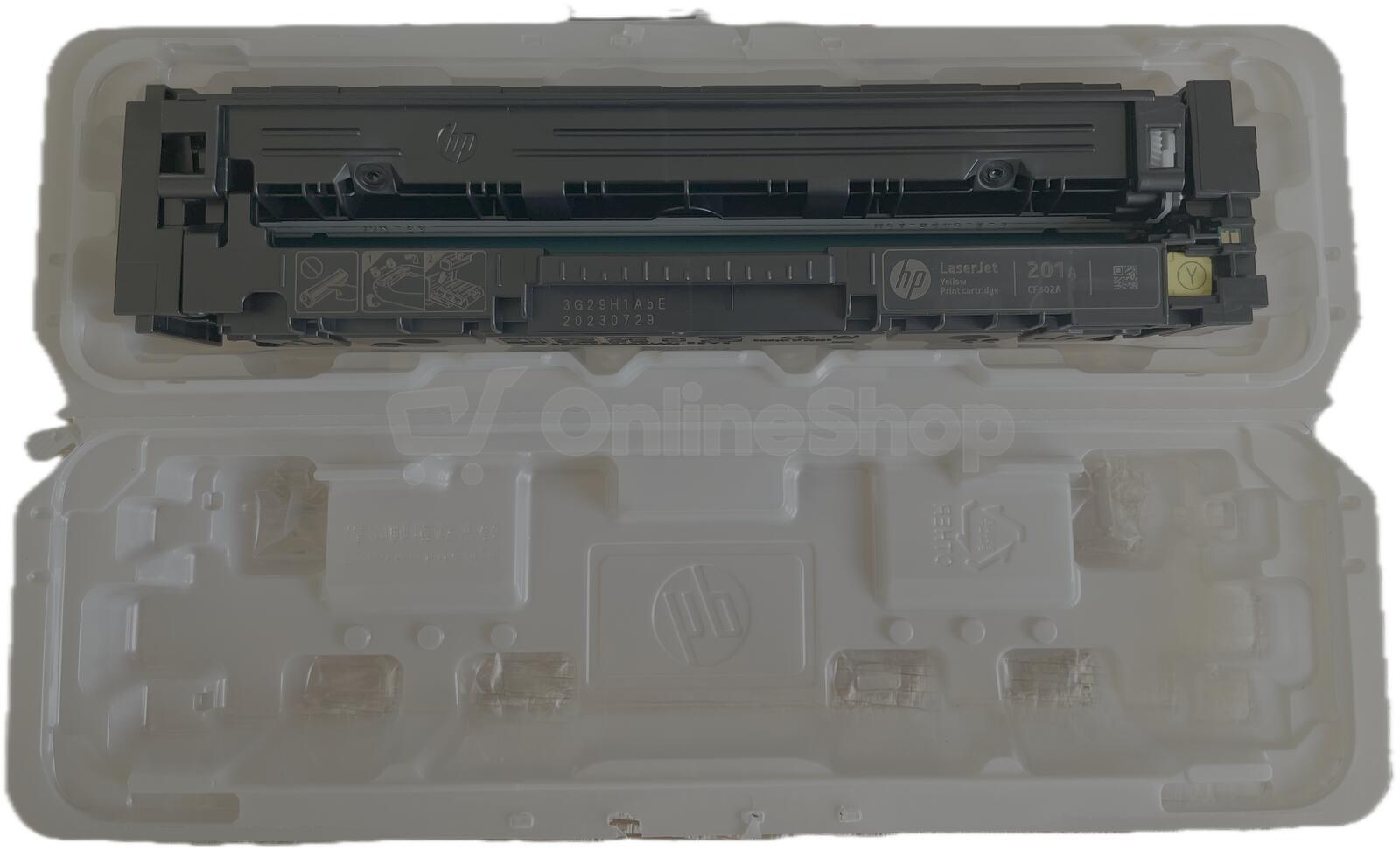 Toner HP 201A, 1 400 stran - žlutý | Skutečná fotografie prodávaného kusu