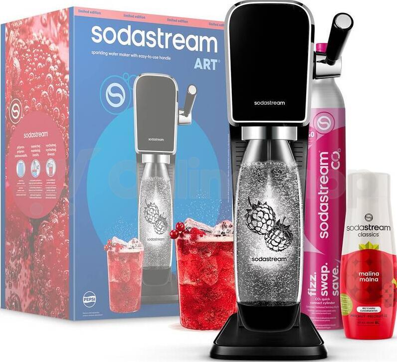 Výrobník sody SodaStream ART Black Malina Zero Mpack