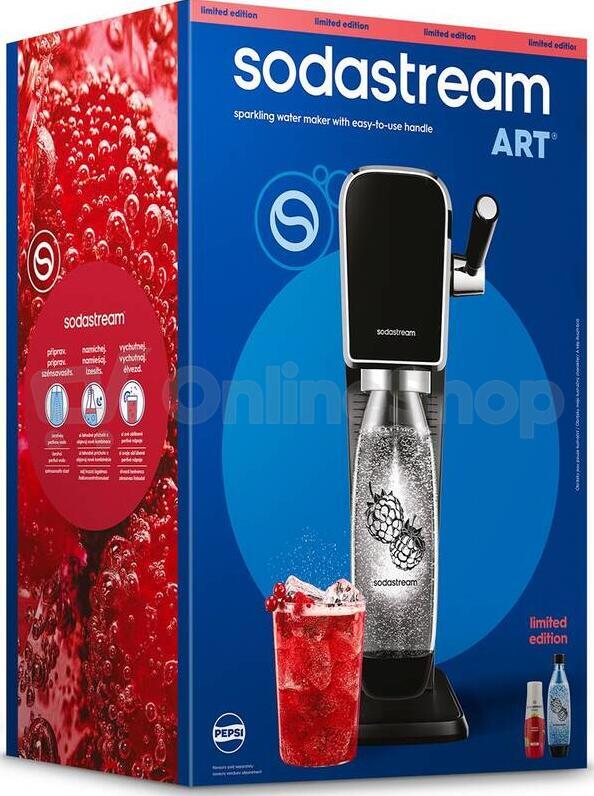 Výrobník sody SodaStream ART Black Malina Zero Mpack