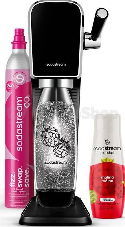 Výrobník sody SodaStream ART Black Malina Zero Mpack