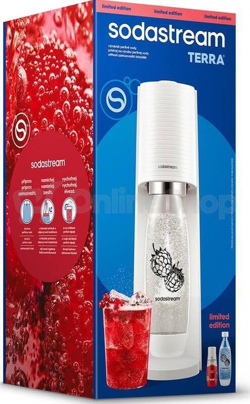 Výrobník sody SodaStream TERRA White Malina Zero Mpack
