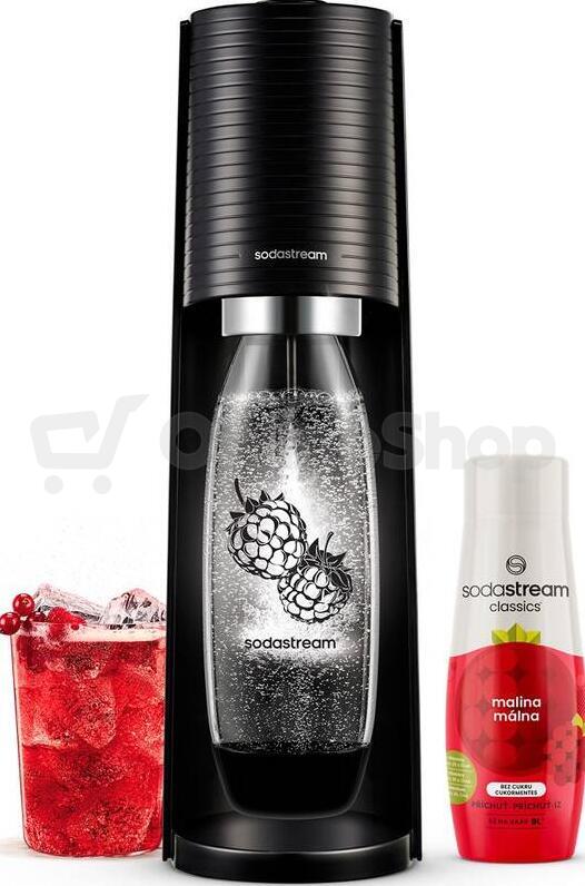 Výrobník sody SodaStream TERRA Black Malina Zero Mpack