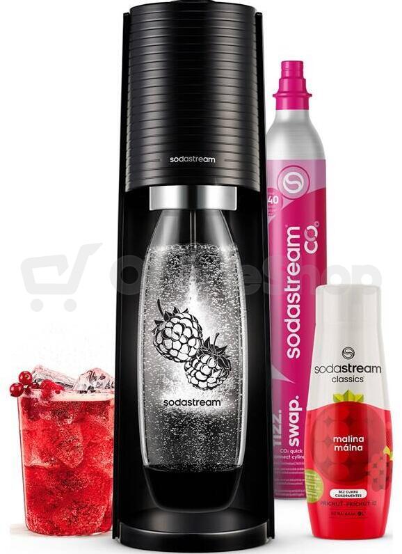 Výrobník sody SodaStream TERRA Black Malina Zero Mpack
