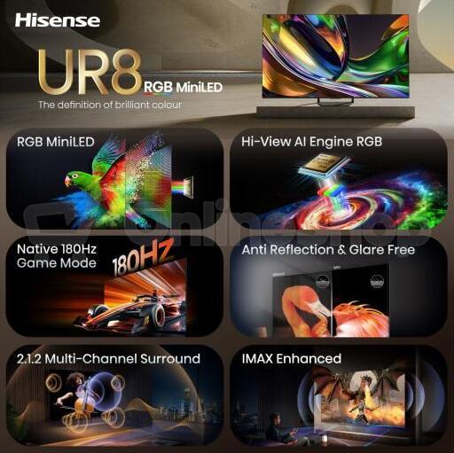 RGB MiniLED Smart TV 4K Hisense 55UR8S