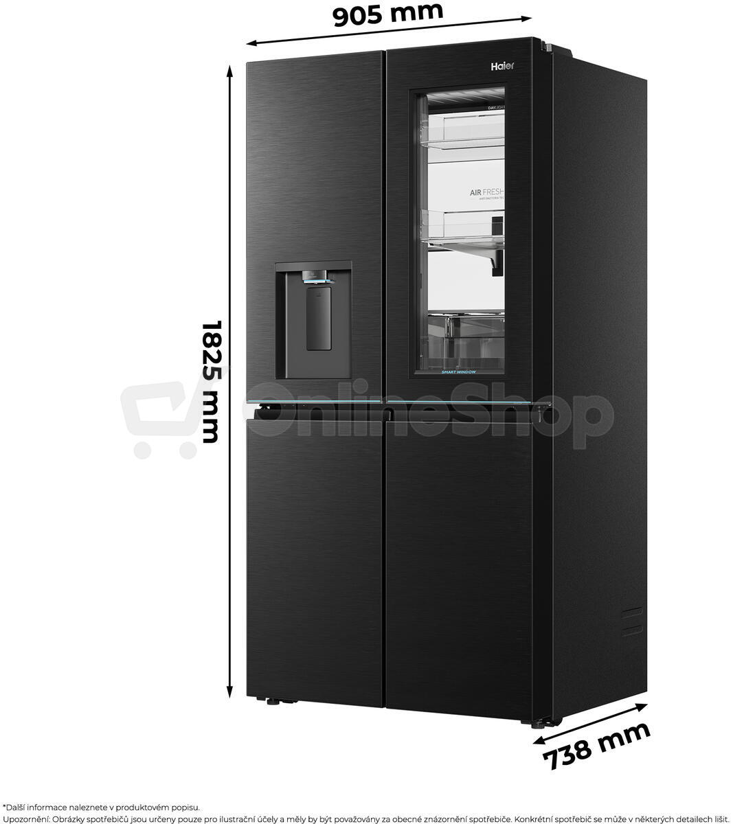 Chladnička Haier HCW99F18DHMB CUBE HORIZON COLLECTION