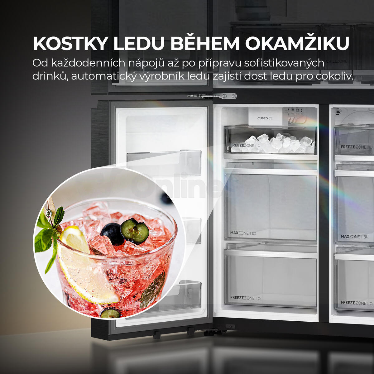 Chladnička Haier HCR79F18CHMB CUBE HORIZON COLLECTION | Skutečná fotografie prodávaného kusu | Skutečná fotografie prodávaného kusu | Skutečná fotografie prodávaného kusu