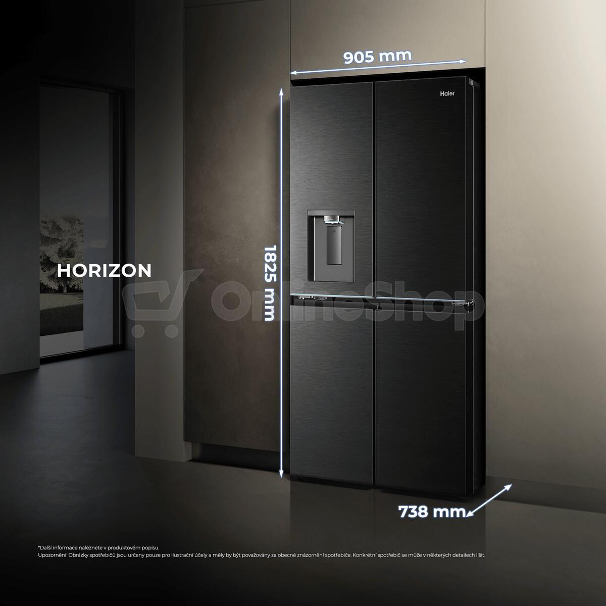 Chladnička Haier HCR79F18CHMB CUBE HORIZON COLLECTION | Skutečná fotografie prodávaného kusu | Skutečná fotografie prodávaného kusu | Skutečná fotografie prodávaného kusu