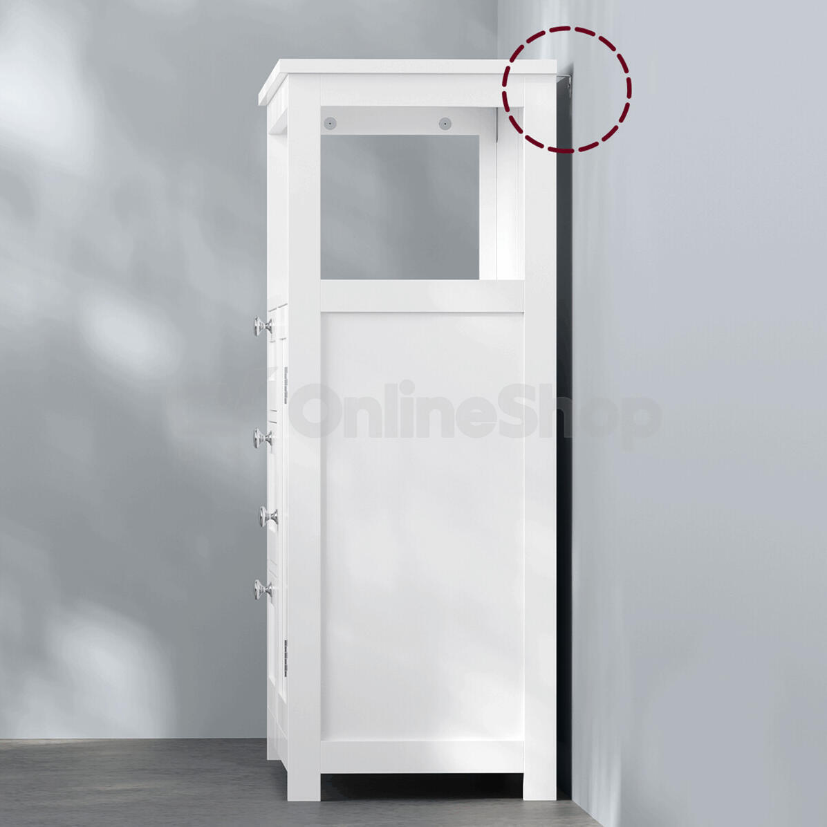 Komoda 60x30x80cm, mdf, bílá, AUK-E1154 WT Autronic