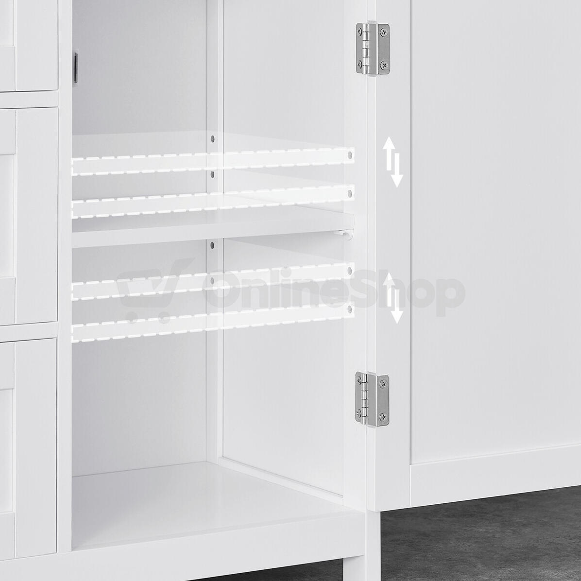 Komoda 60x30x80cm, mdf, bílá, AUK-E1154 WT Autronic