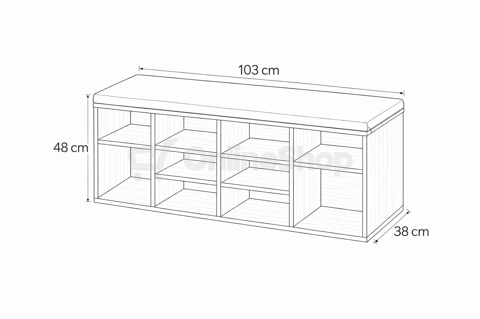Botník House 5 SIVIO 103 cm