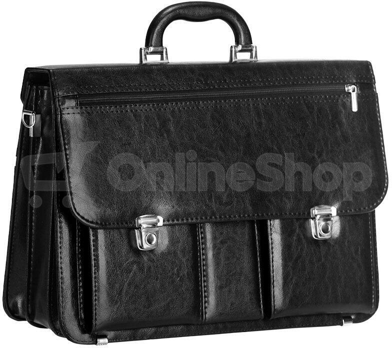 Aktovka REAbags 8001/2-TR - černá / nikl