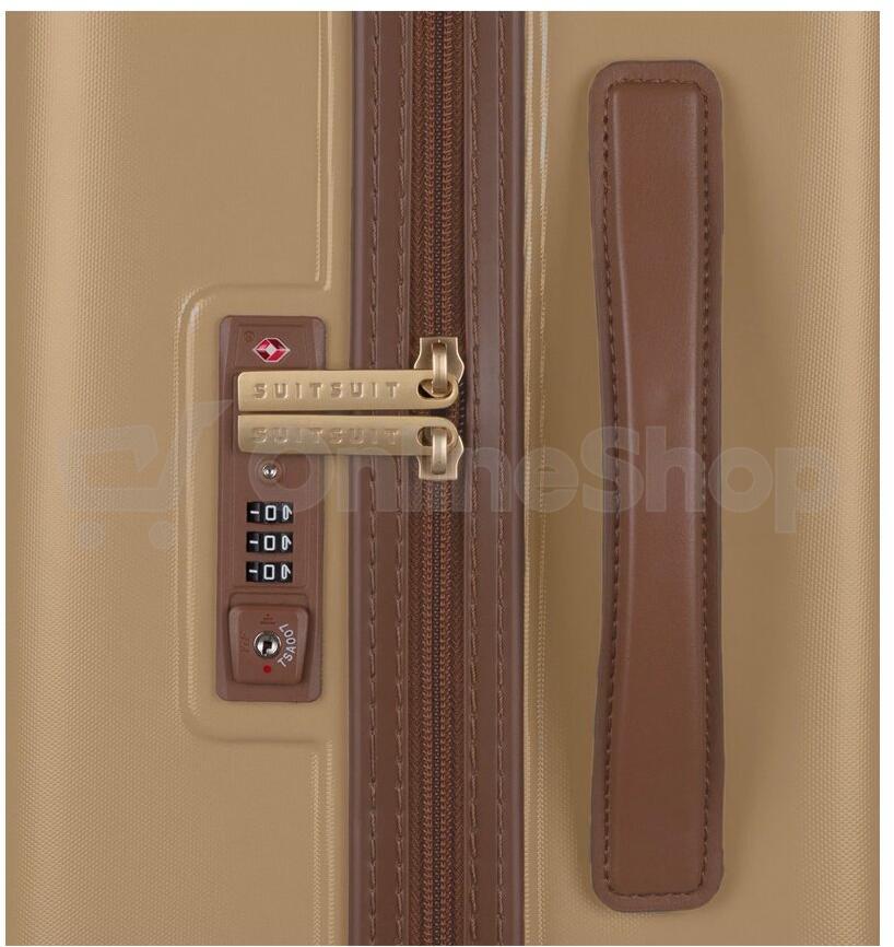 Plastový kufr SUITSUIT® Fab Seventies Cuban Sand L - hnědá