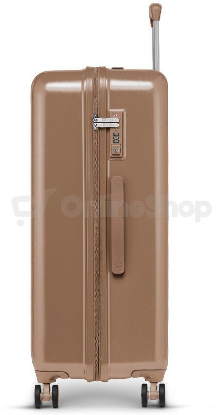 Plastový kufr SUITSUIT® Blossom Mocha Mousse L - hnědá