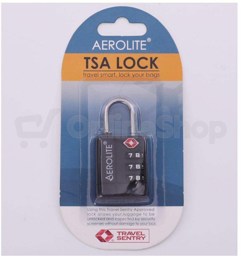 Zámek na zavazadlo AEROLITE TSA-LOCK - černá