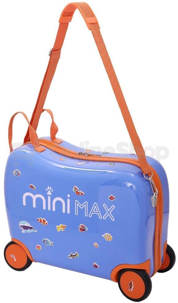 Dětský kufr AEROLITE MiniMax Ride-On - modrá