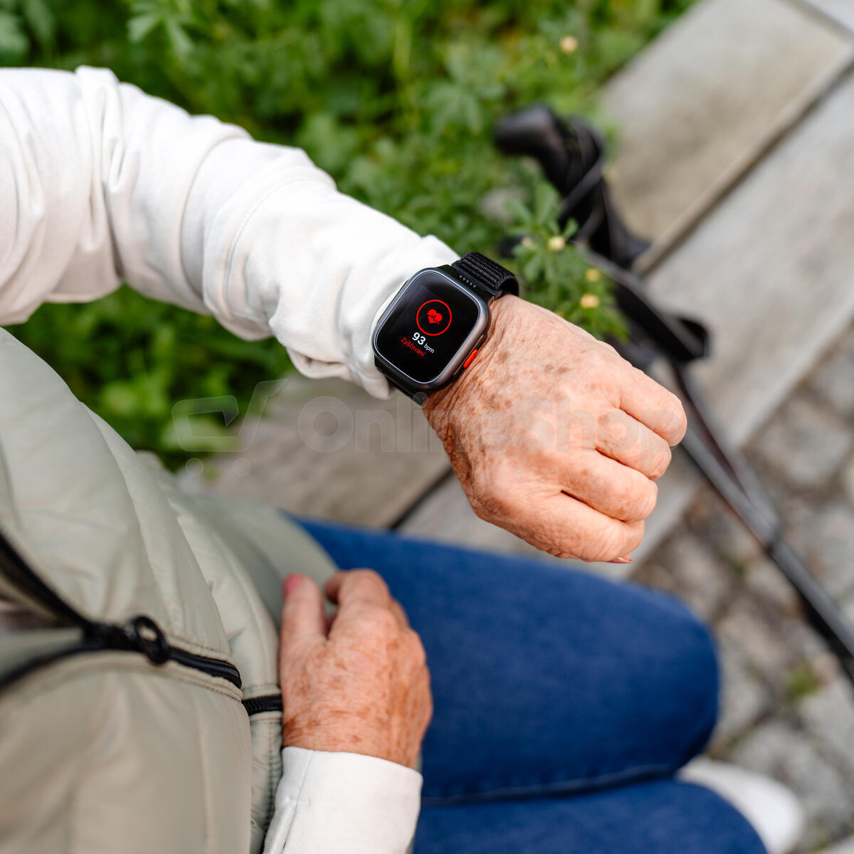Chytré hodinky BML BMGDMSENWATBA SeniorWatch, černá