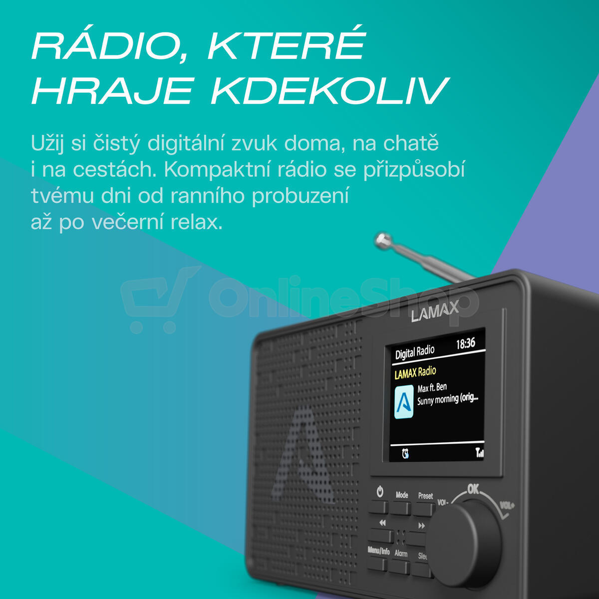 Radiopřijímač LAMAX RadioVox1 DAB