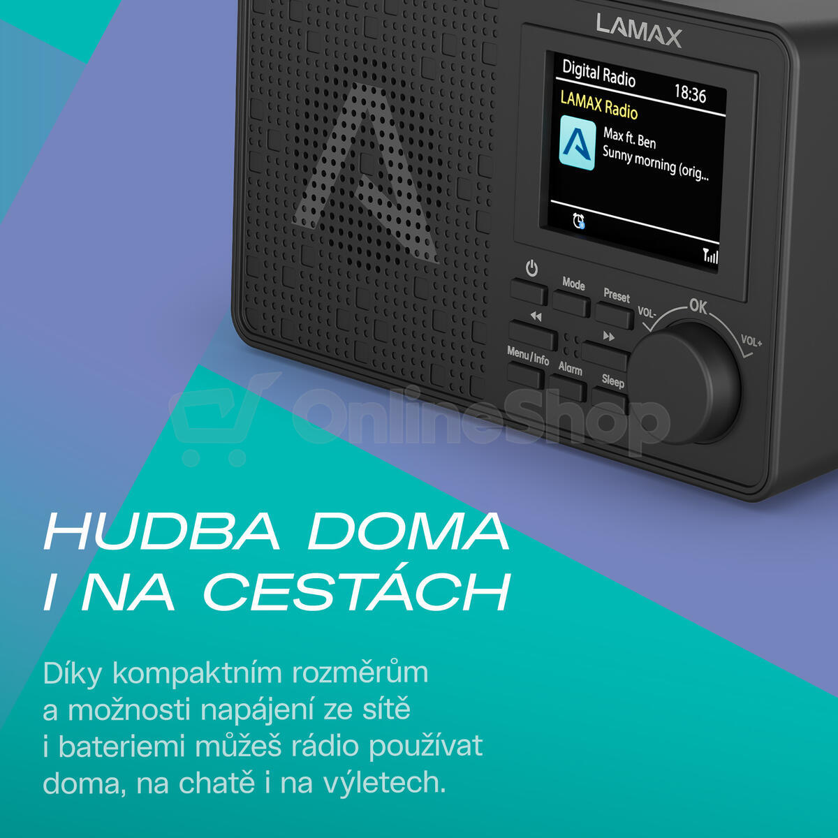 Radiopřijímač LAMAX RadioVox1 DAB