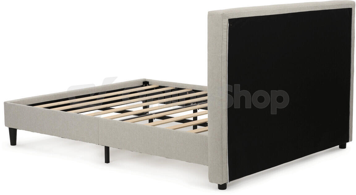 Dvoulůžková postel, látka, béžová, BED-M160 CRM2 Autronic