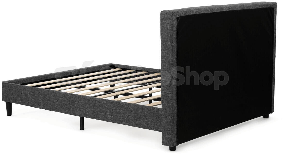 Dvoulůžková postel, látka, šedá, BED-M160 GREY2 Autronic