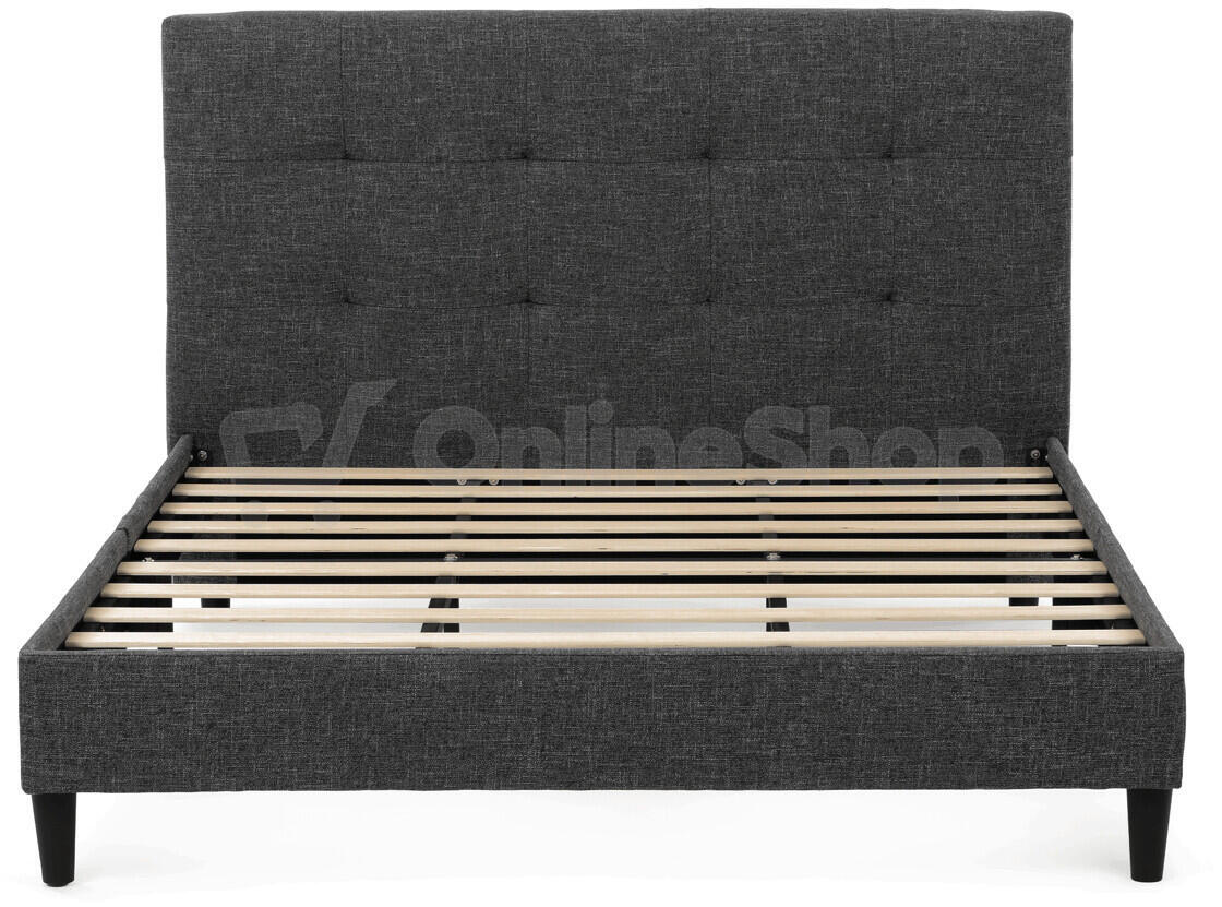 Dvoulůžková postel, látka, šedá, BED-M160 GREY2 Autronic