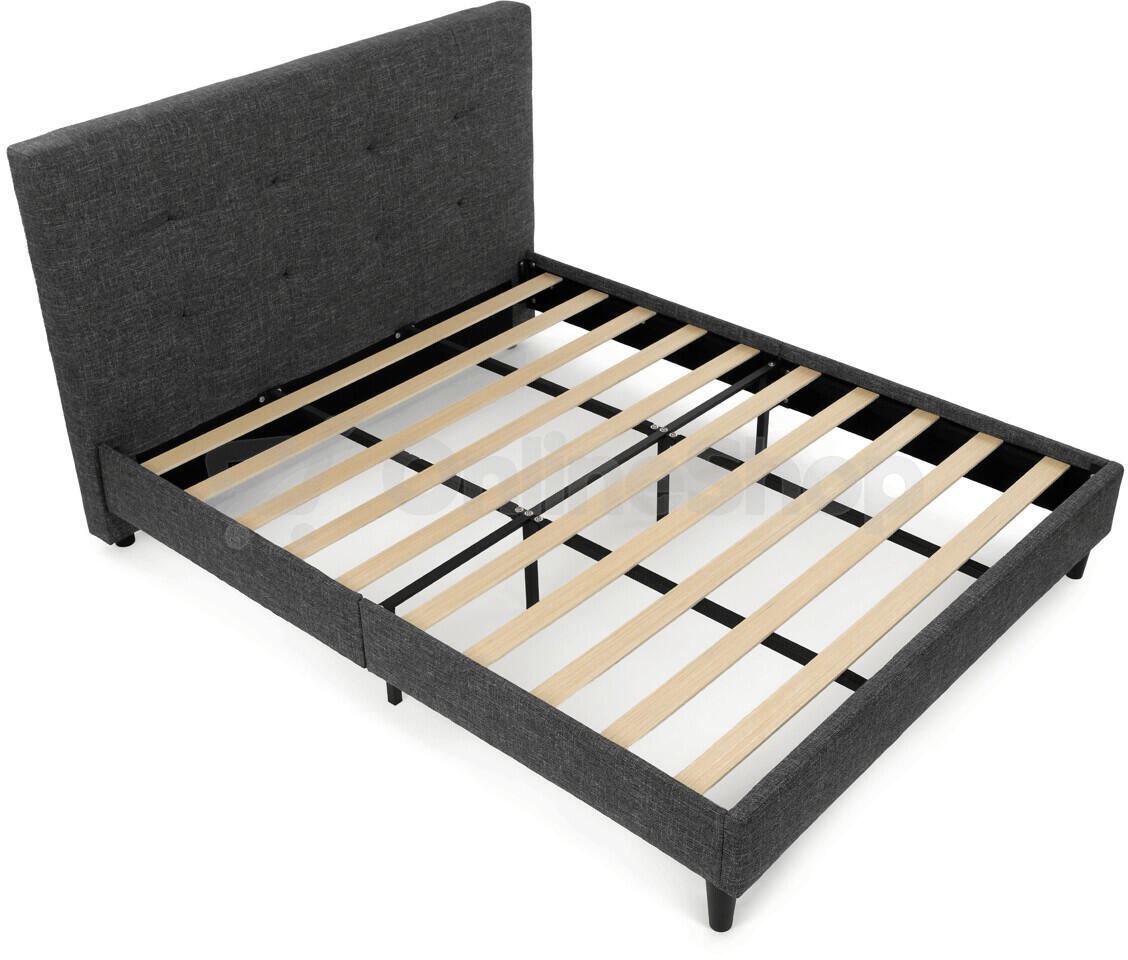 Dvoulůžková postel, látka, šedá, BED-M160 GREY2 Autronic