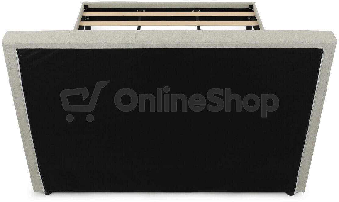 Dvoulůžková postel, látka, béžová, BED-M180 CRM2 Autronic