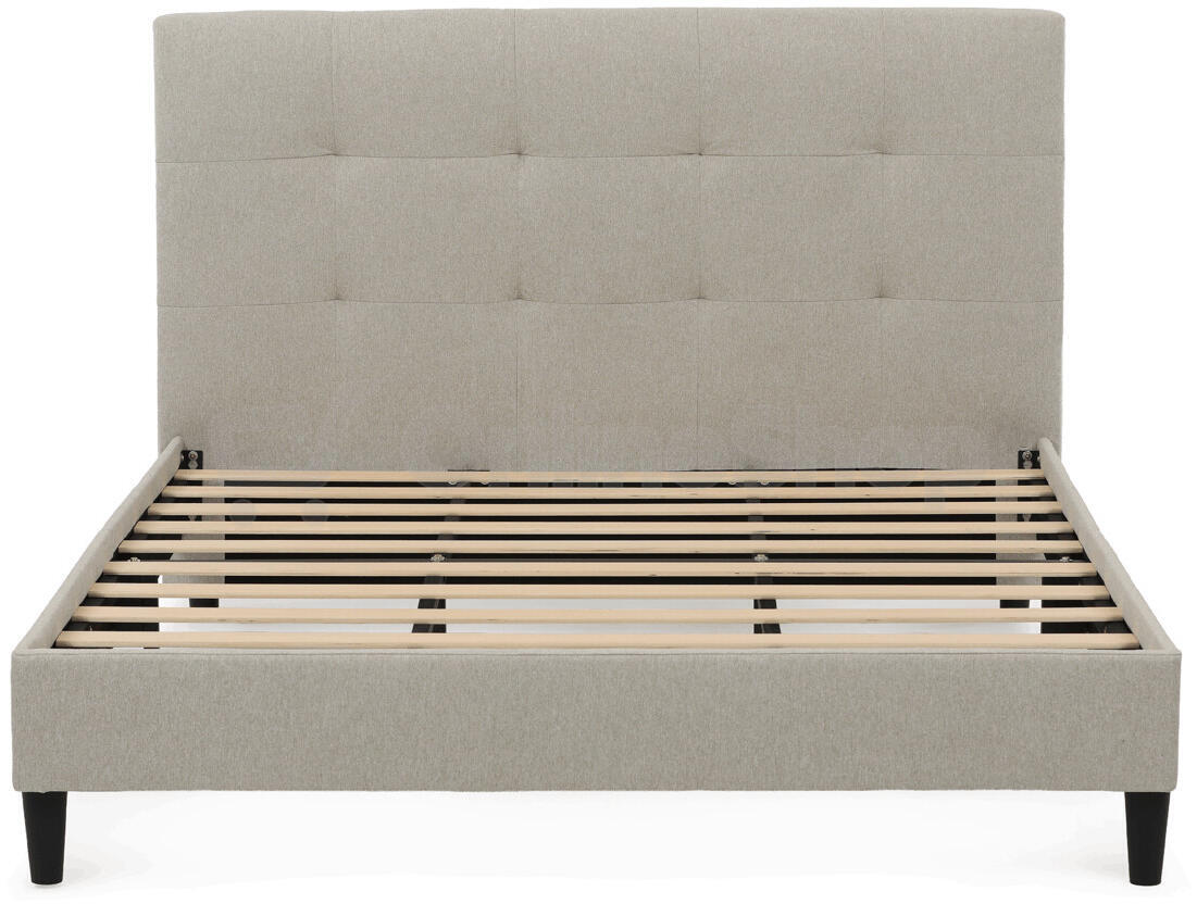 Dvoulůžková postel, látka, béžová, BED-M180 CRM2 Autronic