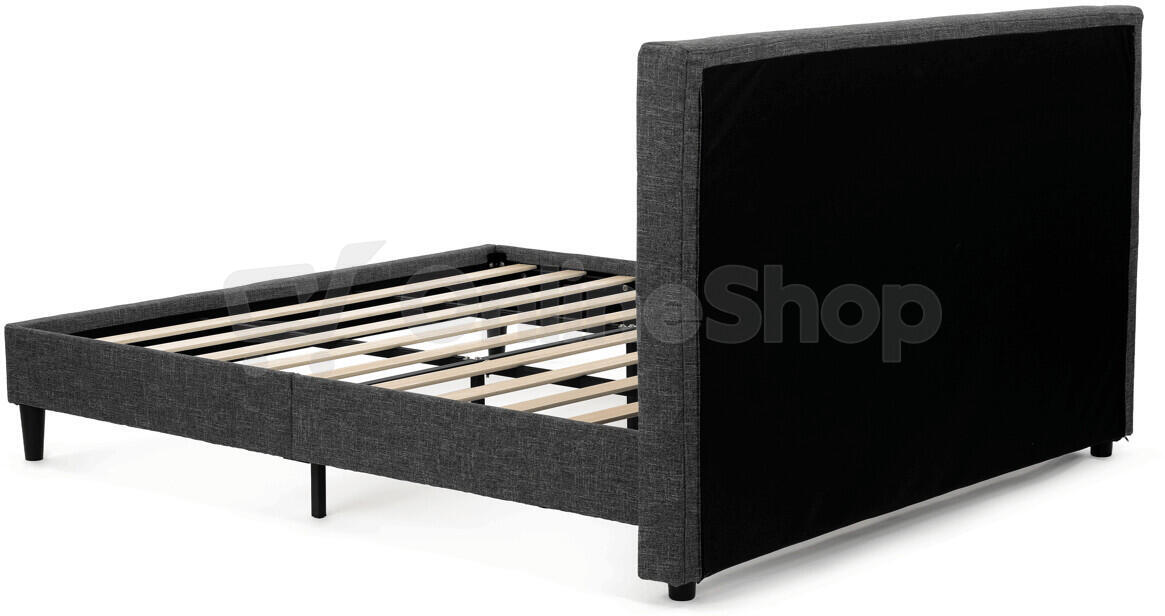 Dvoulůžková postel, látka, šedá, BED-M180 GREY2 Autronic