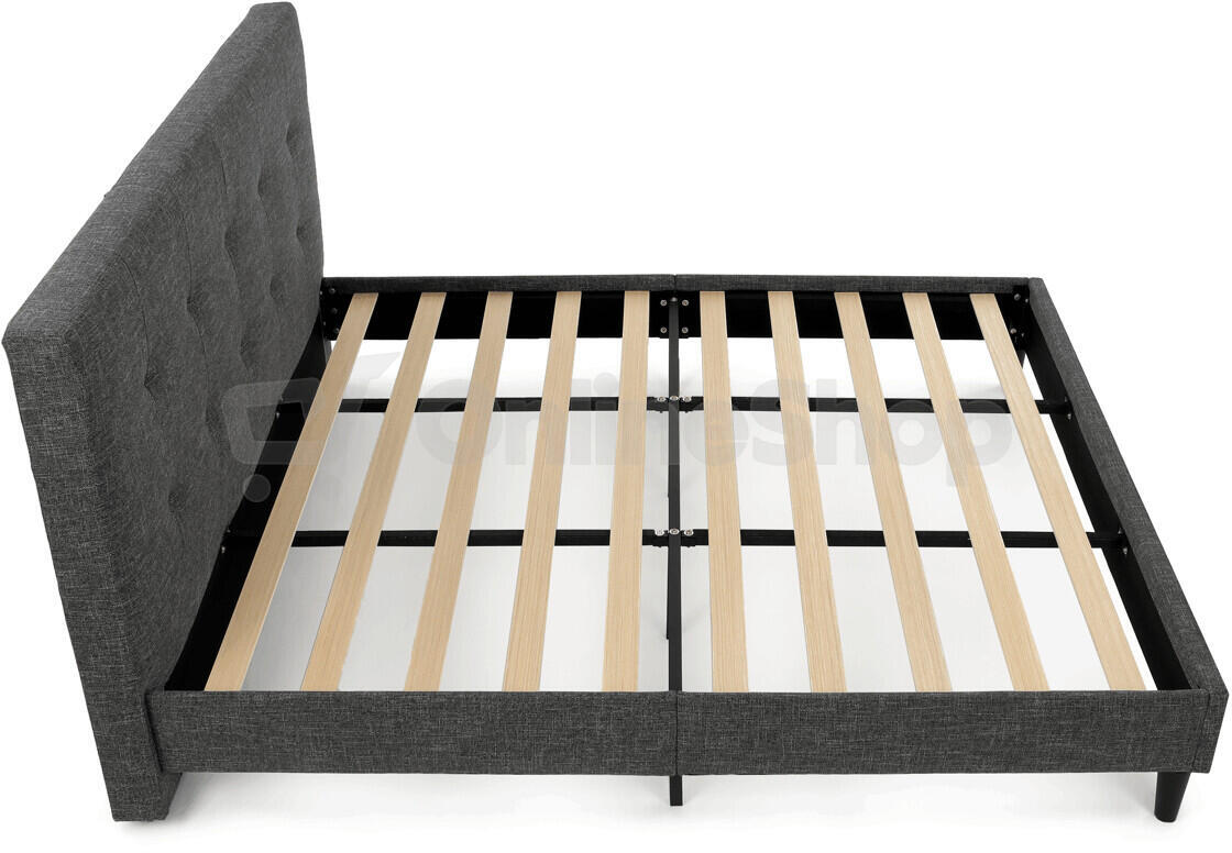 Dvoulůžková postel, látka, šedá, BED-M180 GREY2 Autronic