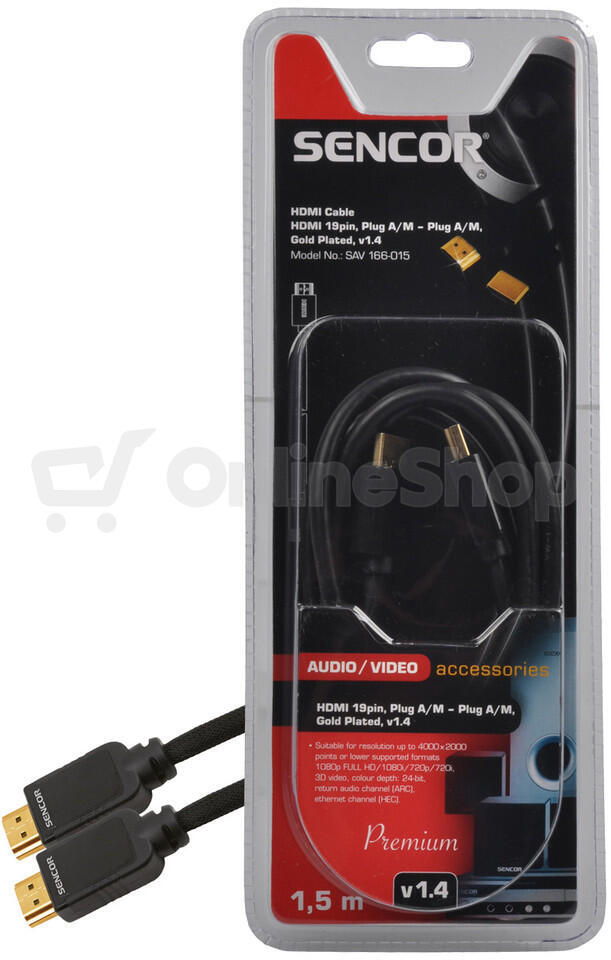 HDMI kabel Sencor SAV 166-015, 1.5m