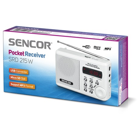 Rdio s USB/MP3 Sencor SRD 215 W - Sencor SRD 215 W (foto 1)