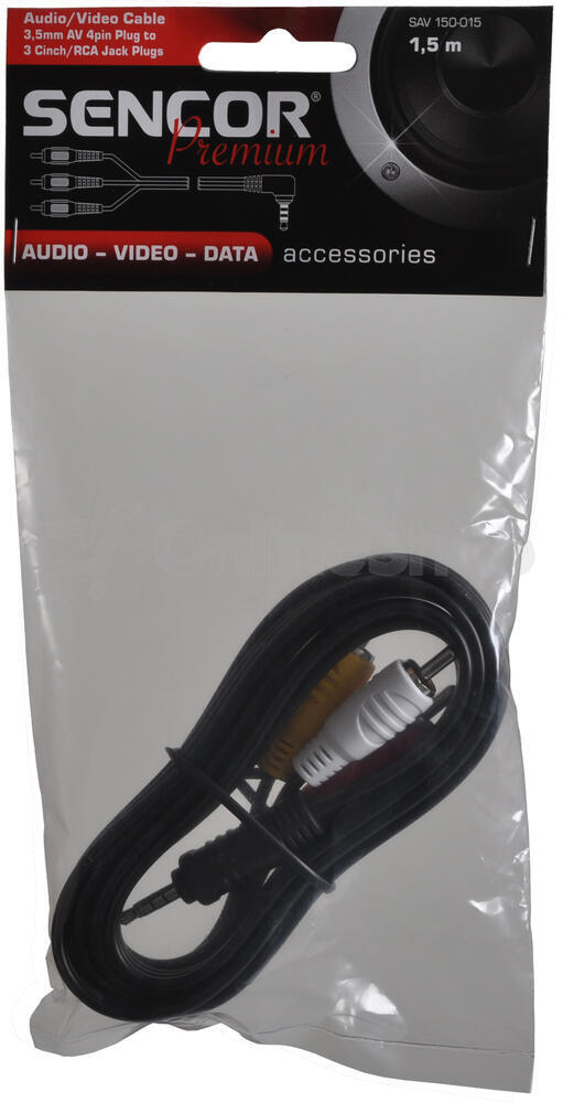 Kabel Sencor SAV 150-015 3,5jack - 3xRCA M P