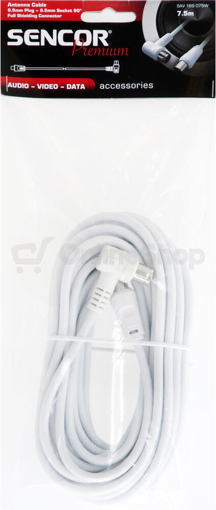 Anténní kabel Sencor SAV 169-075W, 7,5 m