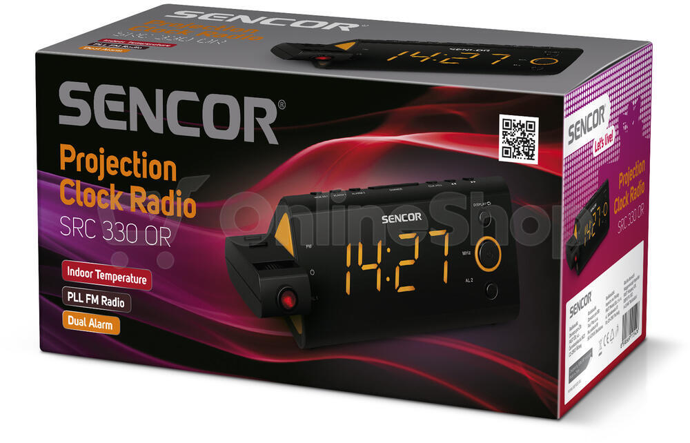 Radiobudík Sencor SRC 330 OR, s projektorem
