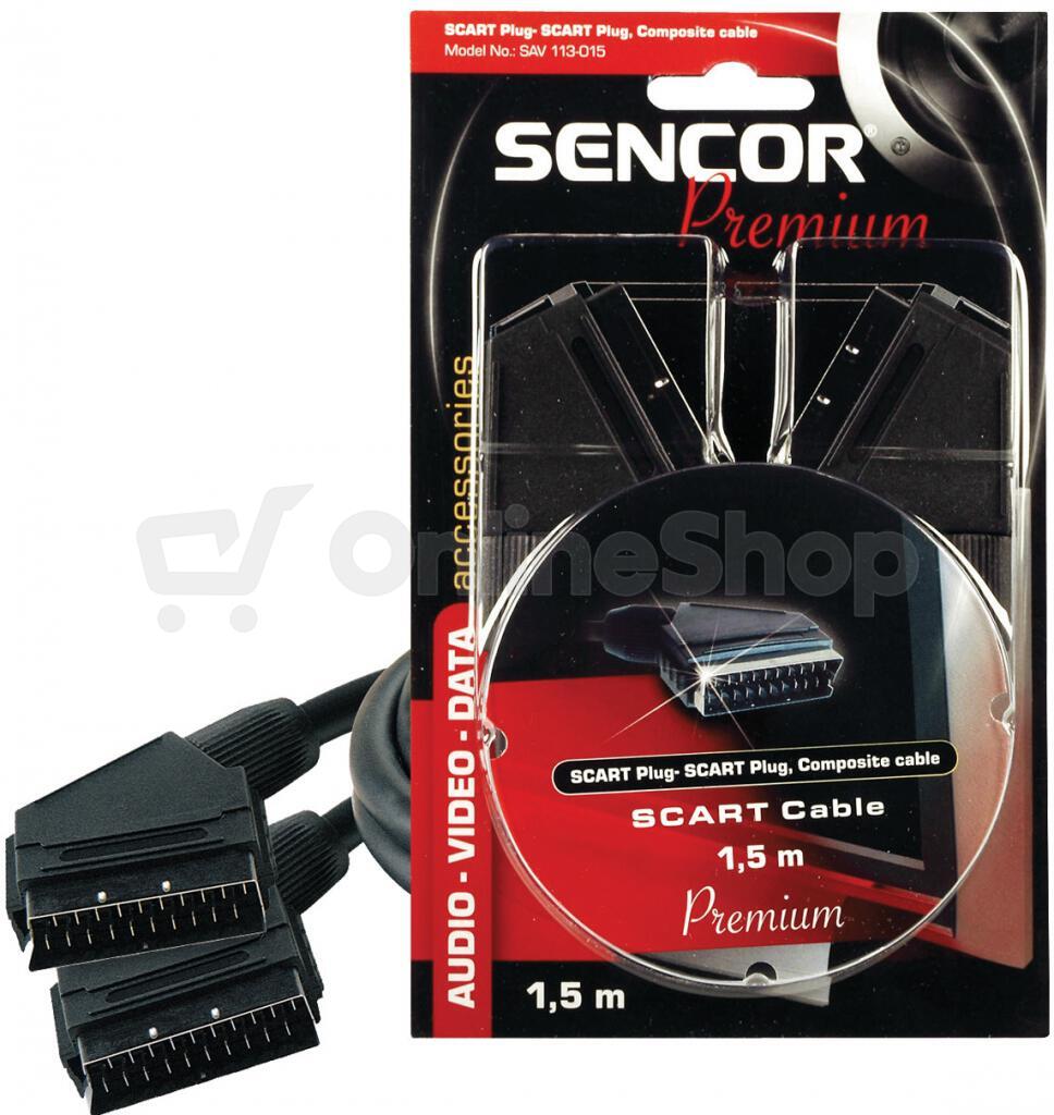 Kabel scart-scart 1,5m Sencor SAV 113-015 - 1,5m