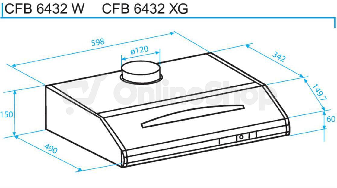 Odsavač par BEKO CFB 6432 XG