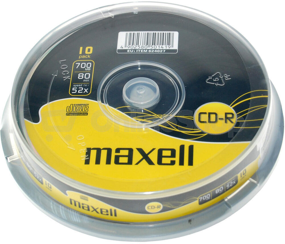 Disk MAXELL CD-R 700MB 52x 10SP