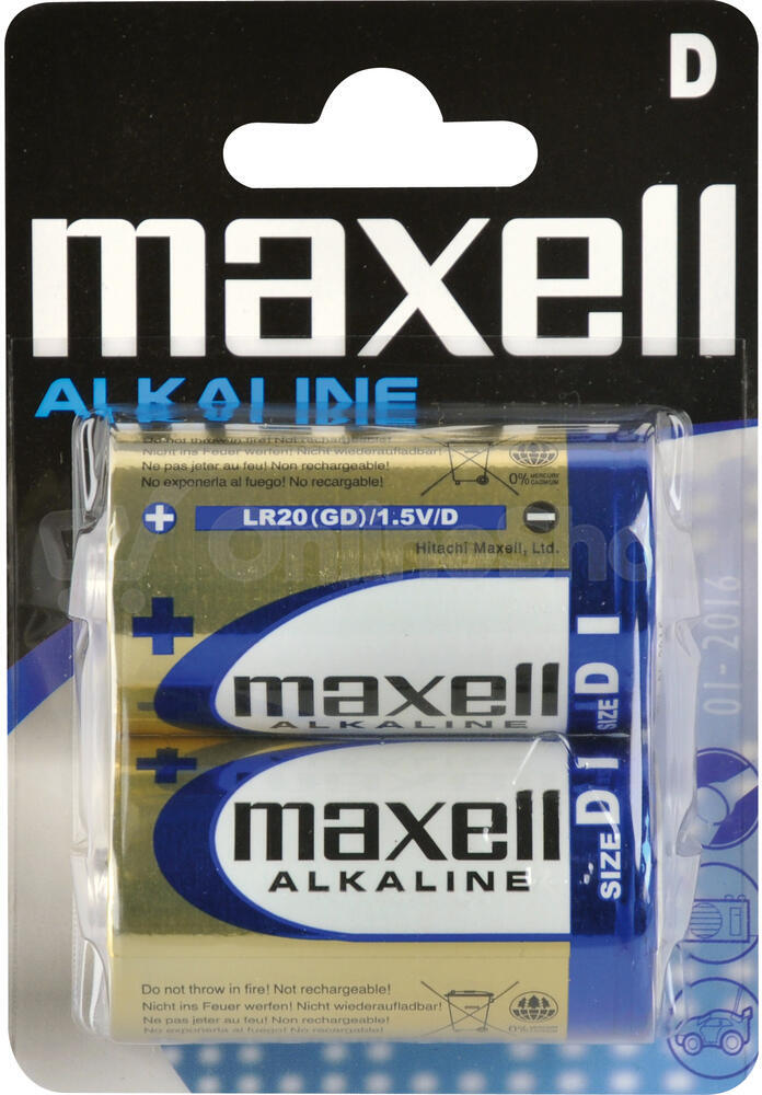 Baterie alkalická Maxell LR20 2BP ALK 2x D (R20)