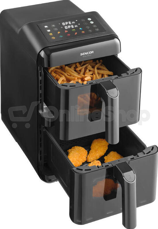Horkovzdušná fritéza Sencor SFR 1260BK DUAL STACK