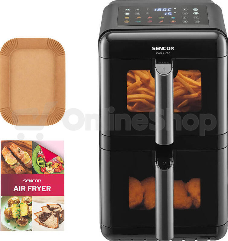 Horkovzdušná fritéza Sencor SFR 1260BK DUAL STACK