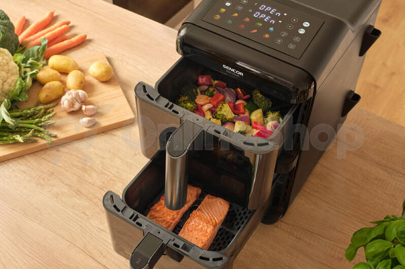 Horkovzdušná fritéza Sencor SFR 1260BK DUAL STACK