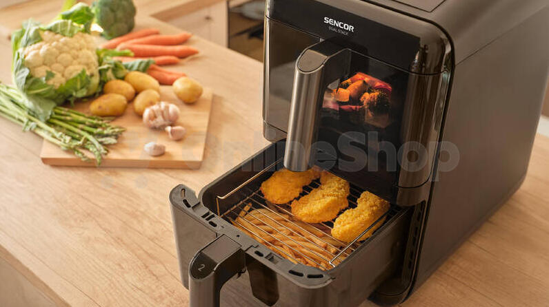 Horkovzdušná fritéza Sencor SFR 1260BK DUAL STACK