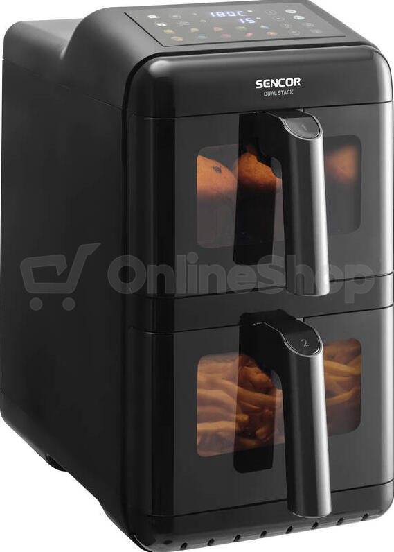 Horkovzdušná fritéza Sencor SFR 1260BK DUAL STACK