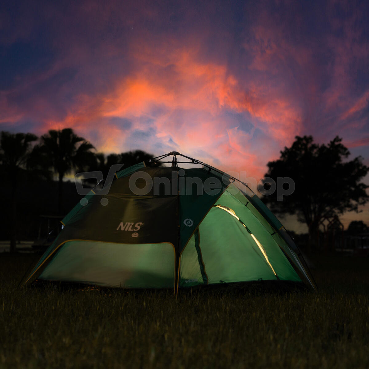 Automatický pop-up stan NILS CAMP NC4801 Shadow 2 zelený