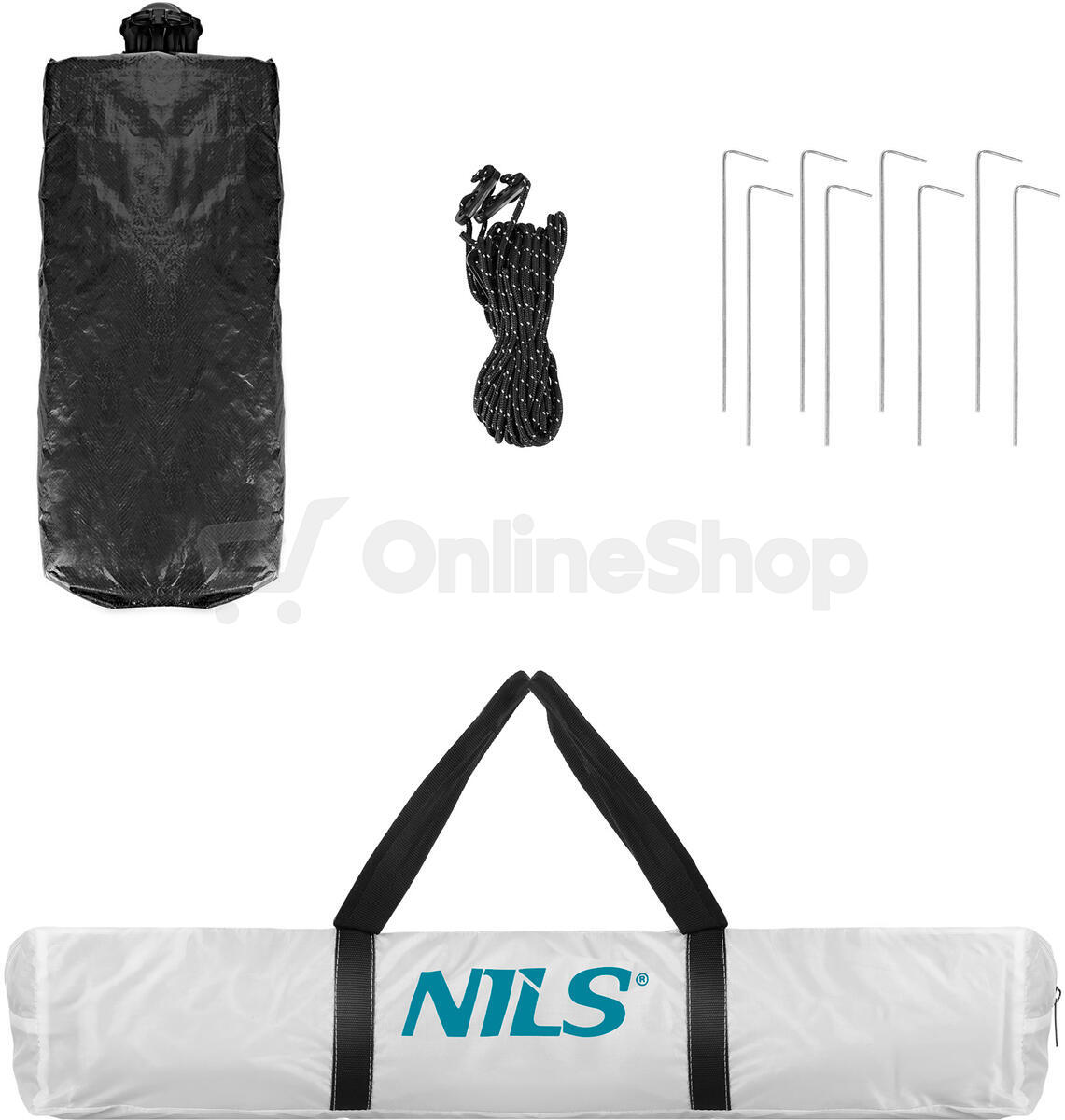 Automatický pop-up plážový stan NILS NC4802 šedý