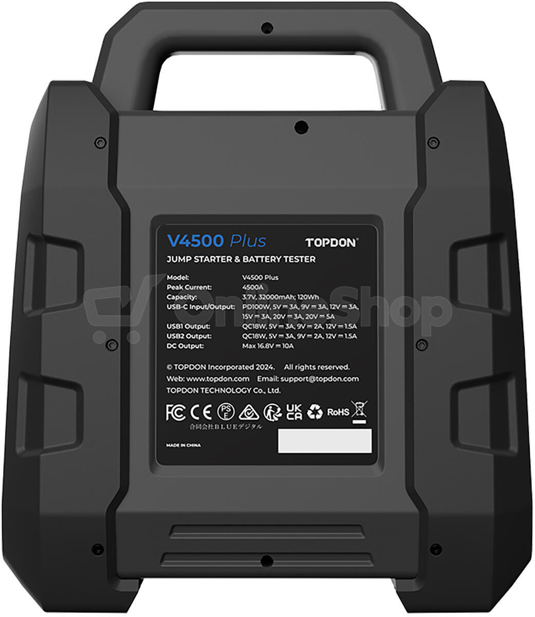 TOPDON startér a tester autobaterie V4500Plus (TOPV4500P)